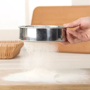 304 stainless steel fine mesh flour sifter for baking with ultra-fine 60 mesh screen