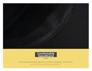 Detalle de la banda de sudor transpirable dentro de la gorra de béisbol negra