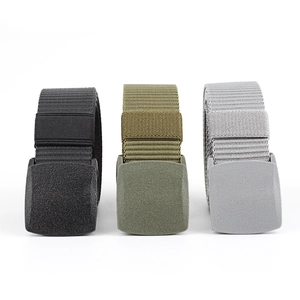 Unisex Casual Nylon Woven Belt With Plastic Smooth Buckle Adjustable Tactical Canvas Trouser Belt For Men Women Outdoor Fashion