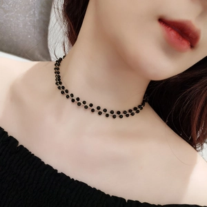 Choker Necklace Alloy Faux Crystal Artificial Pearl Clavicle Chain Elegant Minimalist Fashion Jewelry For Women