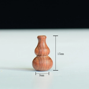 Polished 15mm red sandalwood gourd pendant bead for DIY Buddhist jewelry making