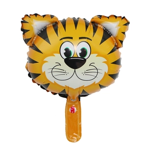 Mini palloncino in alluminio a forma di testa di tigre per feste a tema animali