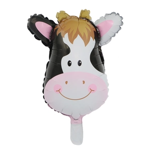 Mini Palloncini In Alluminio Testa Animale Cartone Animato Tigre Leone Mucca Zebra Decorazioni Feste Compleanno Bambini