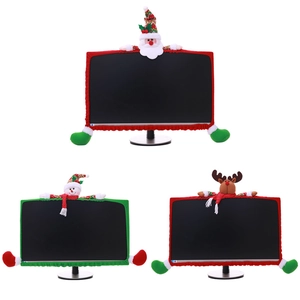Christmas computer monitor covers with Santa, Snowman and Reindeer cartoon designs