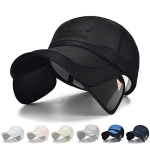 Gorra De Béisbol Con Alas Laterales Retráctiles Malla De Poliéster Transpirable Protección Solar Para Pesca
