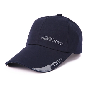 Dunkelblaue Baseballkappe für Herren mit verlängerter Krempe für Outdoor-Sonnenschutz