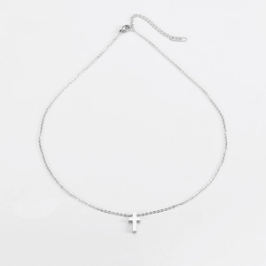 Polished silver cross pendant necklace with adjustable chain and K18 hallmark stamp