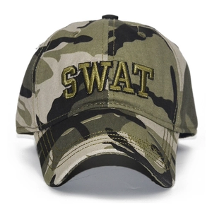 Casquette de baseball camouflage en coton avec broderie SWAT 3D style tactique