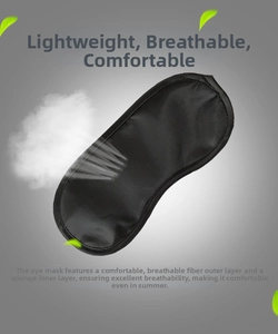 Breathable polyester sleep mask detail showing high airflow and sponge padding texture