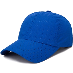 Casquette de baseball en maille bleu marine respirante avec tissu à séchage rapide