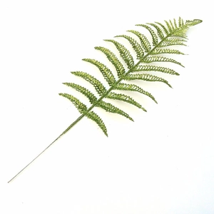 Glittering green artificial Persian leaf branch for Christmas tree and home decor
