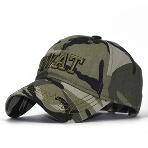 Casquette De Baseball Camouflage Broderie SWAT Coton Tactique Militaire Chapeau De Soleil Extérieur Réglable