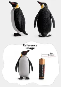Detailed emperor penguin toy showing realistic feather textures and multiple angle views