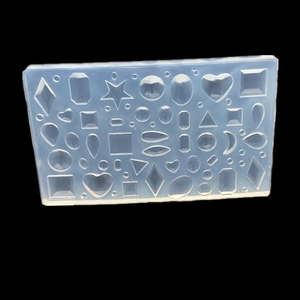 Silikonform für Harz mit geometrischen Mustern wie Sternen und Herzen für DIY-Schmuck