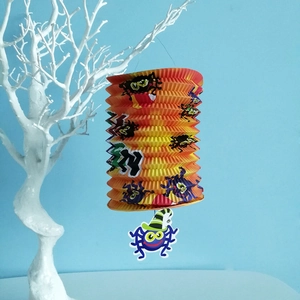 Halloween opvouwbare papieren lantaarn accordeon hangende decoratie feest bar spookhuis