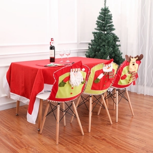 Christmas dining set with Santa, snowman and reindeer chair covers plus matching tablecloth