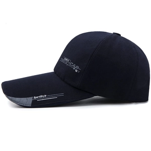 Classic navy blue sports baseball cap with Sports Cap 87 print for outdoor sun protection
