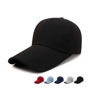 Men Baseball Cap Cotton Canvas Long Brim Sun Protection Outdoor Fishing Sport Style Adjustable Sun Hat