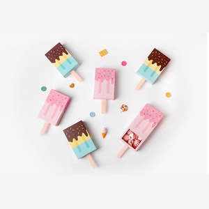 Macaron Color Popsicle Shape Candy Box Cute Cartoon Ice Cream Drawer Gift Packaging Box For Wedding Birthday Party Favors