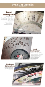 Detail of waterproof retro wall clock with high pervious glass and quartz movement