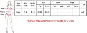 Tabla de tallas para chal de playa tejido a mano con medidas de busto 80-88cm y talla US 4-6