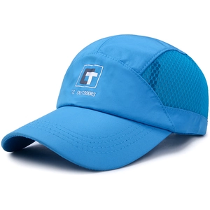 Light blue mesh baseball cap with TC OUTDOORS logo shown at a 45-degree angle view