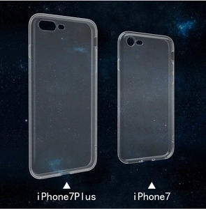 Detailvergleich der transparenten TPU-Schutzhüllen für iPhone 7 und iPhone 7 Plus