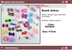 Détail de nœuds papillon pour animaux en toile de nylon avec divers motifs variés
