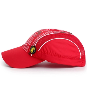 Casquette de baseball rouge à séchage rapide pour enfants avec logo Racing Team