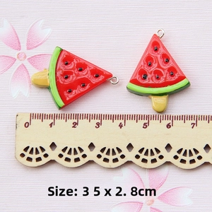 DIY jewelry charm in watermelon popsicle shape with 3.5x2.8cm size measurement