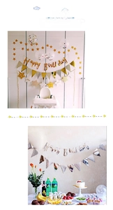Detail of gold and silver birthday party set with glitter banners and sequin balloons