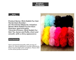 Detail showing 12cm diameter soft faux rabbit fur scrunchies in various candy colors