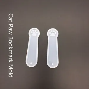 Cat paw bookmark silicone resin molds for DIY handmade jewelry and pendant casting