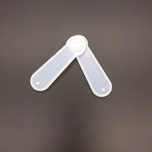 Detailed top view of a semi-transparent silicone cat paw bookmark mold for DIY resin crafts