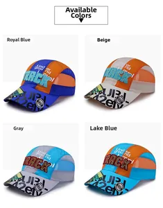 Détails de casquettes de baseball en maille pour enfants en quatre couleurs avec broderie
