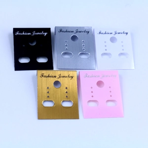 Multiple colors of Fashion Jewelry earring display cards with hanging holes