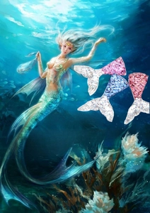 Iridescent mermaid tail resin charms with glitter scales for DIY jewelry making