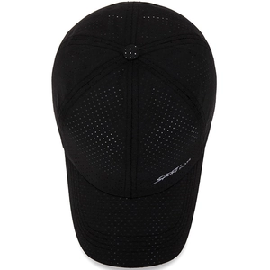 Casquette de sport unisexe en mesh noir respirant avec imprimé Sport Plans pour extérieur