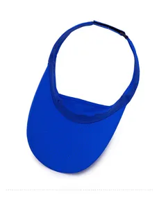 Detail view showing the breathable mesh inner structure of this navy sun visor hat