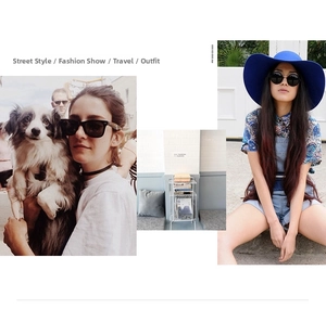 Retro oversized sunglasses paired with a vibrant blue wide-brim hat for stylish sun protection