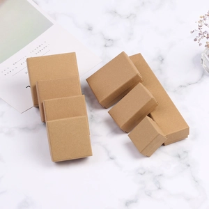 Vintage kraft paper jewelry gift boxes in multiple sizes for rings and accessories