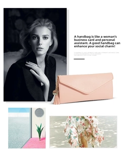Pink pebbled leather long wallet featuring a gold heart pendant and tassel decorative detail