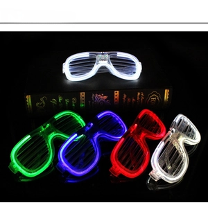 Vibrant LED shutter glasses in multiple colors for night parties and festive events