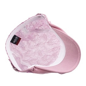 Breathable pink pleated newsboy cap with adjustable buckle and soft inner lining