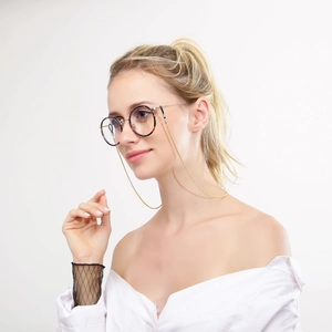 Metal Glasses Chain Anti-Slip Eyewear Strap Holder Silicone Loops Retro Simple Neck Cord Sunglasses Reading Glasses Women