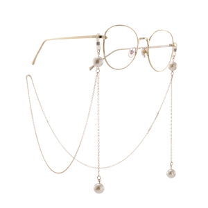 Elegant Eyeglass Chain Metal Alloy With Artificial Pearls Retro Anti Slip Glasses Strap Holder For Women
