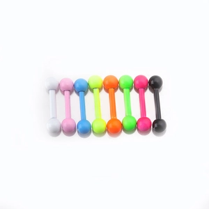 Neon Color Coated Stainless Steel Barbell Piercing Studs Geometric Fashion Body Jewelry For Ear Cartilage