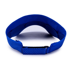 Royal blue quick-dry sun visor hat for men and women with breathable mesh and velcro strap
