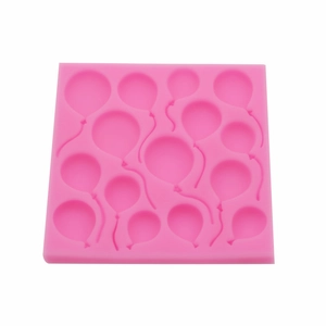 Pink silicone balloon mold for fondant cake decorating and DIY chocolate clay crafts