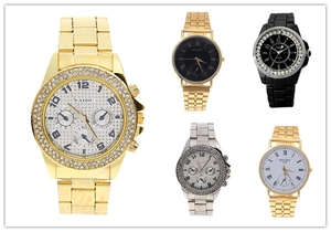 Detailed collection of men's military watches in gold, silver, and black finishes